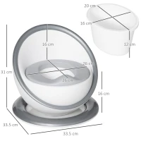 HOMCOM Kids Toilet Training Potty, with Removable Pot, Splash Guard and Brush - White(m-3)