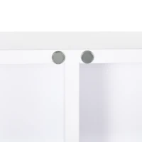 kleankin Armadietto Medicinali a 6 Ripiani con Serratura e 2 Chiavi, in Acciaio, 55x18x60 cm, Bianco(m-9)