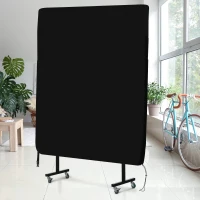 SPORTNOW Housse de table de tennis de table ping-pong avec fermeture éclair anti-UV et housse imperméable Noir(m-2)