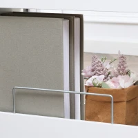 kleankin Carrello Salvaspazio Multiuso in Legno MDF e Ruote, 42.5x20.3x66.7cm, Bianco(m-9)