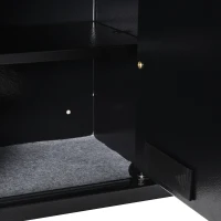 HOMCOM Caja fuerte Electrónica Sólida Caja de Seguridad con Llave 2 Códigos para Casa Oficina Capacidad de 32 L Acero 35x30x39,3 cm Negro(m-9)