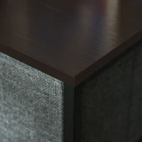 HOMCOM Meuble de Rangement 3 tiroirs chiffonnier dim. 45L x 30l x 71H cm métal MDF Non tissé Gris(m-8)