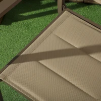 Outsunny Set of Two Aluminium Stacking Garden Chairs - Khaki(m-9)