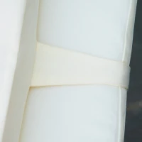 Outsunny Sdraio Lettino da Giardino Ergonomica con Cuscino Rimovibile Pieghevole Rattan 196x61x53cm Bianco(m-8)