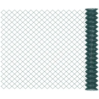 Outsunny Rete di Recinzione in Acciaio e PVC per Spazi Esterni, Rotolo da 25m e Altezza 1.7m, Verde(m-10)