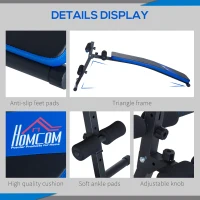 HOMCOM Ab Sit Up Bench Adjustable Abdominal Crunch Home Fitness Indoor Trainer Exercise Workout Machine(m-6)