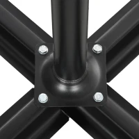 Outsunny Ombrellone Decentrato a 8 Stecche con Base a Croce, in Acciaio e Poliestere, Ø295x260 cm, Blu Scuro(m-9)