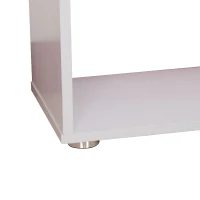 Homcom Bibliothèque Étagère Zig Zag en Bois Blanc 80 x 25 x 192 cm(m-4)