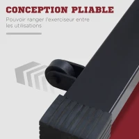 HOMCOM Grimpeur Vertical Pliable Stepper & Climber 2 en 1 Appareil Fitness Hauteur Ajustable avec écran LCD et roulettes - 100 x 60 x 175-195 cm(m-5)