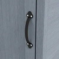 Outsunny 6 x 6.5ft Wooden Garden Shed, with Floor - Grey(m-9)