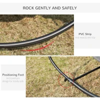 Outsunny Double Sun Lounger, Rocking Lounger Sunbed Daybed with Armrest and Headrest Pillow, for Two, For Outdoor Patio Garden, Grey(m-4)
