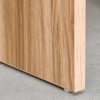 HOMCOM Dressing Table with Flip-Up Mirror and Cushioned Stool, Makeup Vanity Desk with Hidden Compartments and Storage Drawer, Convertible Writing Table for Bedroom, Natural(m-9)