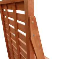 Outsunny Three-Tier Plant Stand, Wood Ladder Shelf for Flower Pot Display, Outdoor Indoor Organiser(m-7)