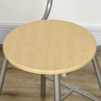 HOMCOM Set da Pranzo Salvaspazio da 3 Pezzi con Tavolo da Pranzo Ovale con Ripiano e 2 Sedie in MDF e Acciaio(m-9)
