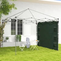 Outsunny 195 x 295cm Replacement Gazebo Sidewall - Green(m-2)