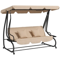 Swing Bench 200L x 120W x 164Hcm Brown