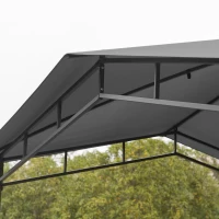 Outsunny 3x3(m) Outdoor Gazebo Garden Pavilion Sunshade Canopy Tent with Steel Frame, Grey(m-8)