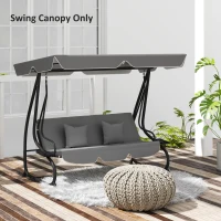Outsunny 145 x 200Wcm Swing Chair Canopy Replacement - Dark Grey(m-2)