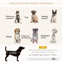 PawHut Sofá para Perros Medianos con Patas de Madera Cama para Mascotas Carga 20 kg 82x54x36 cm Gris(m-7)