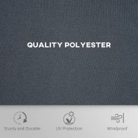 Outsunny Replacement Gazebo Curtains 4-Panel Sidewalls with Zipper for 3 x 3 (M) Yard Gazebos Canopy Tent, Dark Grey(m-5)