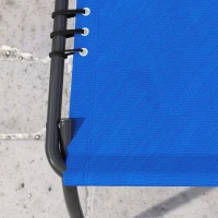 Outsunny Set of Two Folding Sun Loungers, with Four-Position Backs - Blue(m-9)