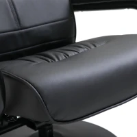 HOMCOM Fauteuil de Massage Vibration Electrique Relaxation avec Chauffage Noir(m-8)