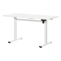 Vinsetto Electric Height Adjustable Standing Desk Sit Stand Desk with Large Desktop, Motor, Stand up Desk for Home Office, White(m-1)