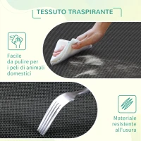 PawHut Lettino per Cani Rialzato con Seduta Traspirante, in Metallo e Tessuto, 90x65x20 cm, Nero e Argento(m-6)