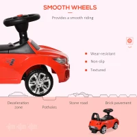 HOMCOM Ride on Car Baby Toddler Walker Foot to Floor Sliding Car Slider Red(m-5)