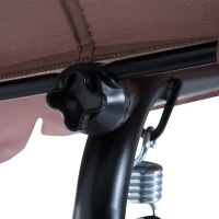 Outsunny Columpio de Jardín de 3 Plazas con Parasol Techo Ajustable en Ángulo Carga Máx. 200 kg Acero 172x110x153 cm Marrón(m-9)