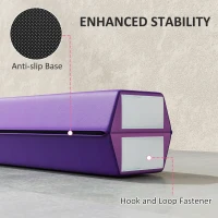 SPORTNOW 7.7ft Folding Gymnastics Beam, Floor Balance Beam for Kids with Anti-Slip Base, Gymnastics Equipment for Home, Purple(m-6)