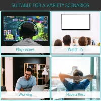 Vinsetto Ergonomic Office Chair Desk Chair with Adjustable Height Soft Breathable Fabric 360° Casters, Grey(m-7)