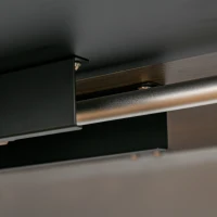 Vinsetto Scrivania Sollevabile a 4 Altezze con Regolazione Elettrica, Sistema Anticollisione, 140x70x72-116cm, Metallo Nero e Teak(m-9)