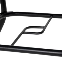 Outsunny Ensemble de jardin 1 table carrée et 4 chaises pliantes salon de jardin en métal époxy pour 4 pers - noir(m-9)