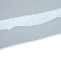 Homcom Table Basse Rectangulaire Style Baroque Blanc 99 x 44 x 42 cm(m-5)