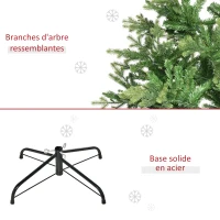 HOMCOM Sapin de Noël artificiel 228 cm 2056 branches + support pied vert(m-7)