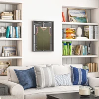 HOMCOM 60 x 80cm Shirt Display Frame, with Inner Hook and Hanger - Black(m-9)