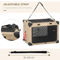 PawHut Foldable Pet Carrier, with Cushion, for Small Dogs and Cats(m-6)
