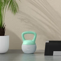 SPORTNOW 6KG Soft Kettlebell, Kettlebell with Non-Slip Handle for Home Gym, Weight Lifting, Strength Training, Green/Grey(m-7)