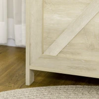 HOMCOM Coffre de rangement couvercle relevable avec charnières de sécurité pour ouvrir à 100 ° 76L x 39l x 48H cm bois naturel(m-8)