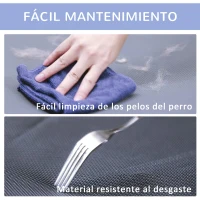 PawHut Cama Elevada para Perros Gatos Portátil Cama para Mascotas con Zona de Malla Transpirable y Tela Oxford para Interior Exterior 91,5x76,2x18 cm Azul(m-7)