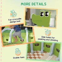 AIYAPLAY Crocodile Design Kids Play Tunnel for Ages 3-6 Crawl and Climb(m-7)