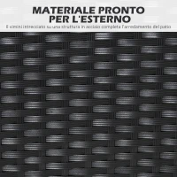 Outsunny Set da Giardino 7 Pezzi in Rattan PE con Tavolo da Pranzo 150x90x72 cm e 6 Sedie 58x62x87 cm con Cuscini(m-5)