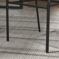 Outsunny Set 2 Sedie da Giardino Impilabili Salvaspazio con Braccioli in Acciaio, Nero(m-9)