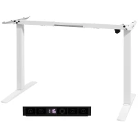 Vinsetto Marco de Escritorio de Pie Eléctrico de Altura Ajustable con Función de Memoria 110x60x71-116 cm Blanco(m-10)
