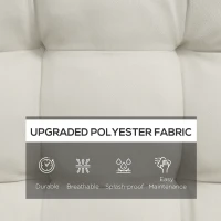 Outsunny Outdoor Garden Seat Cushion with Backrest, Cream White(m-4)