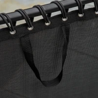 Outsunny Lettino Prendisole in Acciaio e Tessuto Traspirante con Schienale Reclinabile, 189x58x30 cm, Nero(m-8)