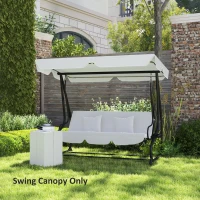 Outsunny 145 x 200Wcm Swing Chair Canopy Replacement - Light Grey(m-6)