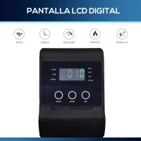 HOMCOM Bicicleta Estática Plegable con 8 Niveles de Resistencia Magnética Ajustable Bicicleta de Ejercicio Fitness con Pantalla LCD Pulsómetro y Sillín Regulable 86x47x112 cm Naranja(m-4)