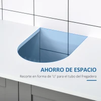 kleankin Mueble para Debajo del Lavabo con 2 Puertas y Estante Interior Ajustable Estilo Moderno 60x30x60 cm Blanco(m-4)